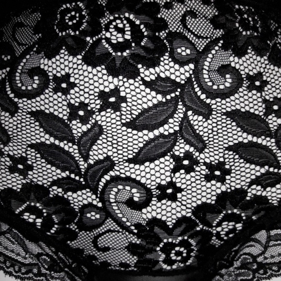 High Waist Black Lace Lace Up Cheeky Shortie Panty - Picture 6 of 8